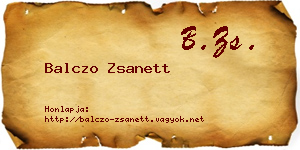 Balczo Zsanett névjegykártya