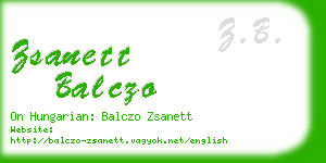 zsanett balczo business card